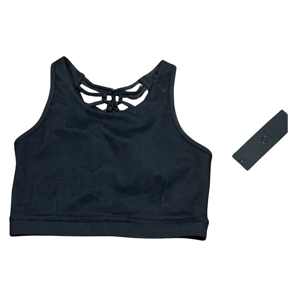 Mona B black NWT SPORTS BRA great support small